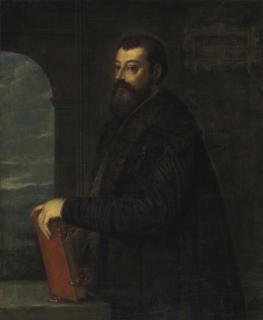Tiziano Vecellio, Called Titian - Portrait of Gabriele Giolito de\' Ferrari (c. 1508-1578), three-quarter-length