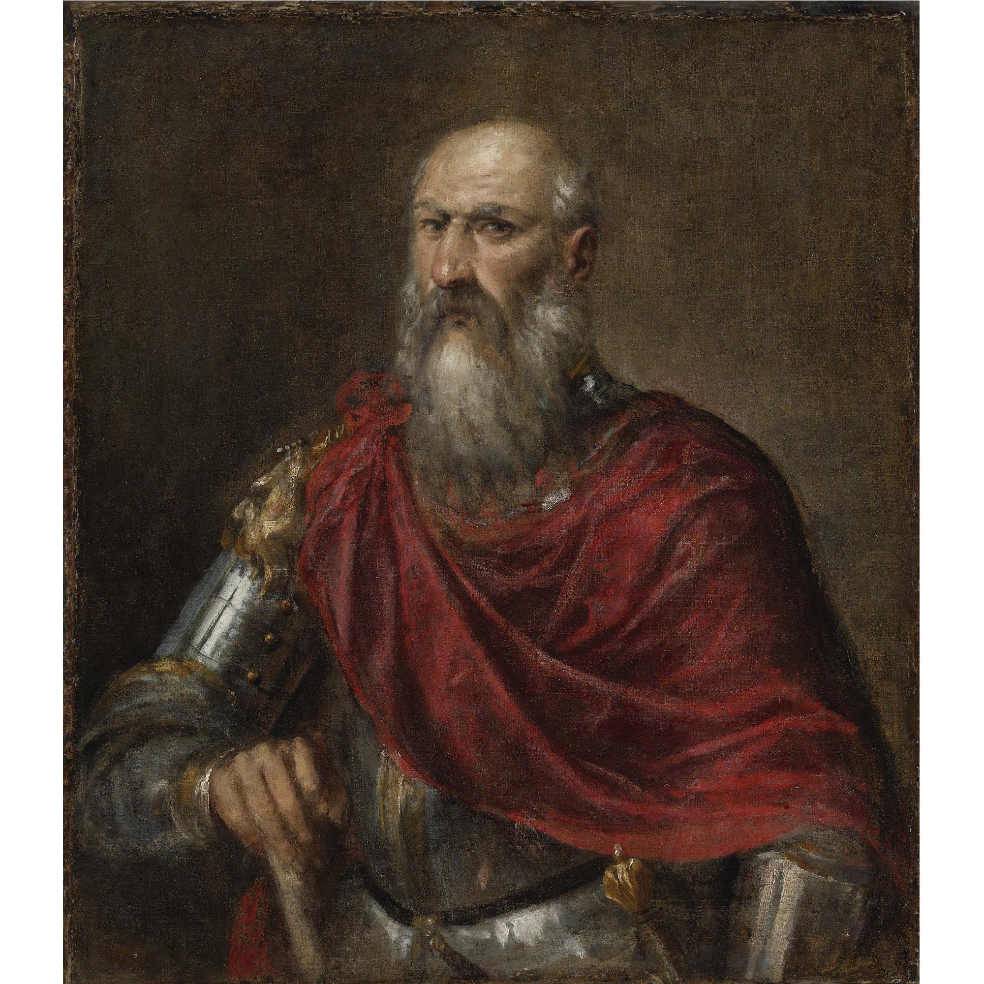 Tiziano Vecellio - Portrait Of An Admiral, Probably Francesco Duodo (1518-1592), Half Length, Wearing Armour