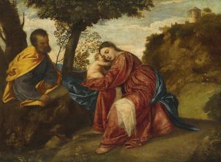 Tiziano Vecellio - The Rest on the Flight into Egypt