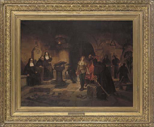 Tobias Edward Rosenthal - The cloister courtroom, a scene from Marmion