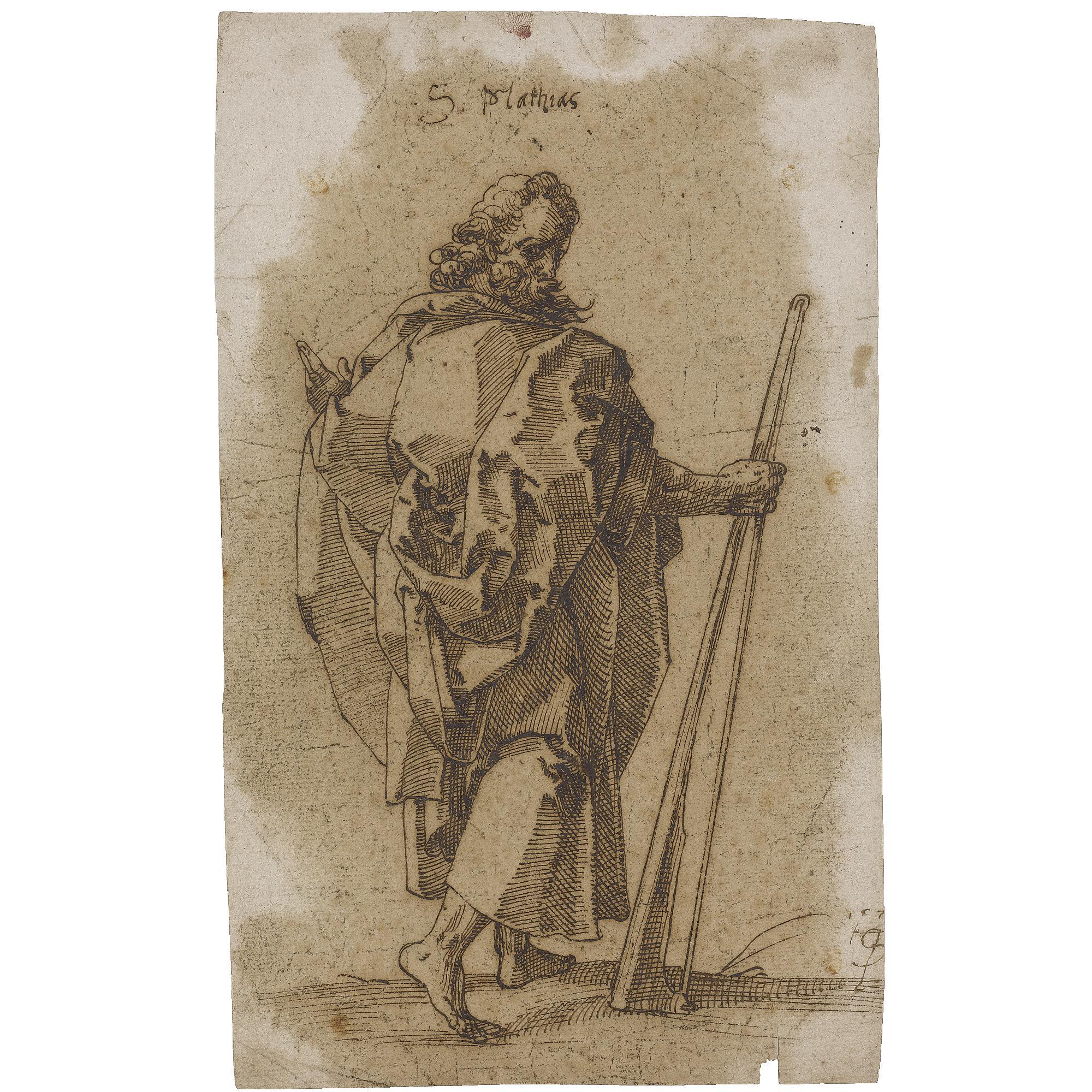 Tobias Stimmer - Saint James The Less, Holding His Hatter\'S Bow