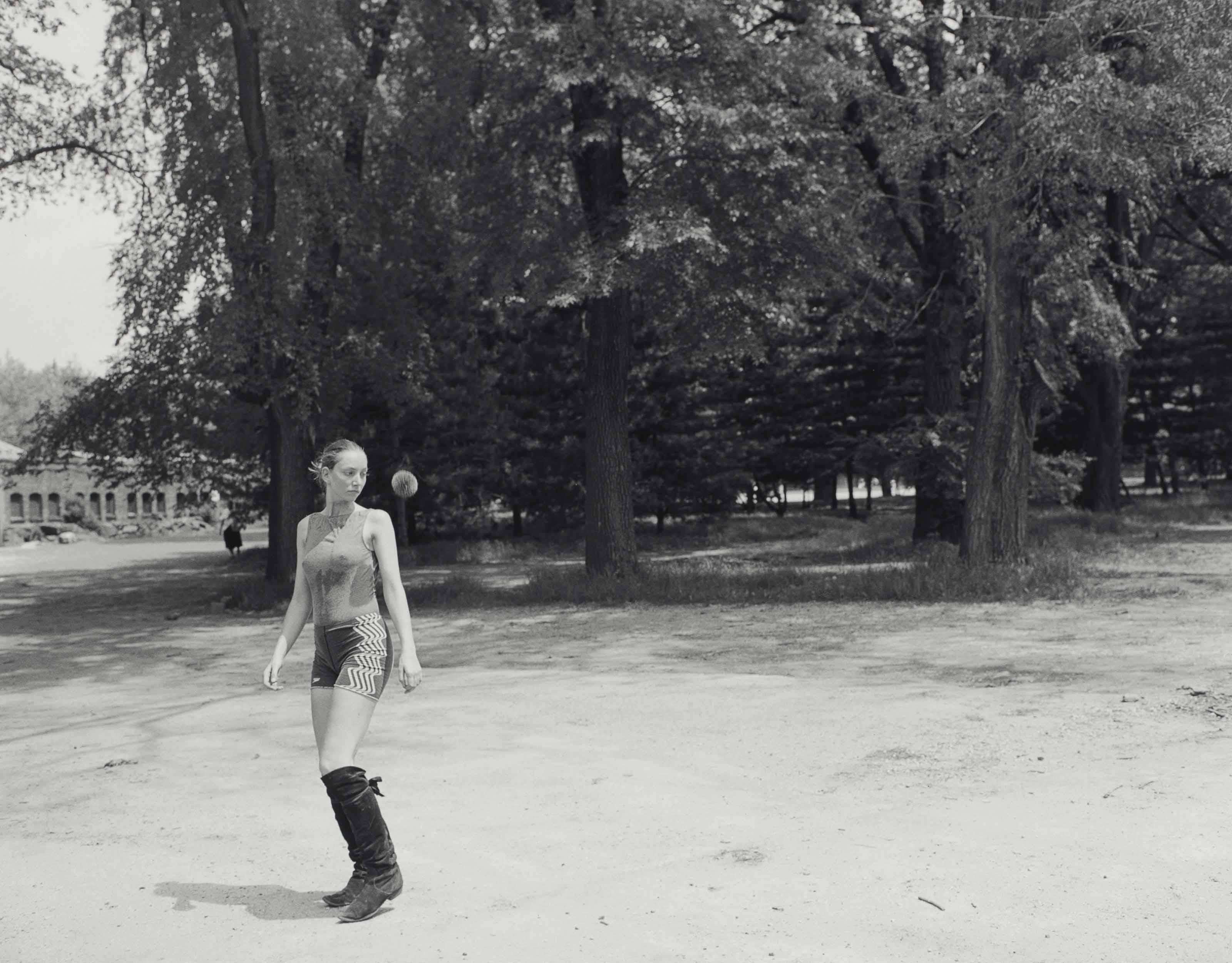 Tod Papageorge - Girl Kicking Ball, Central Park, 1991