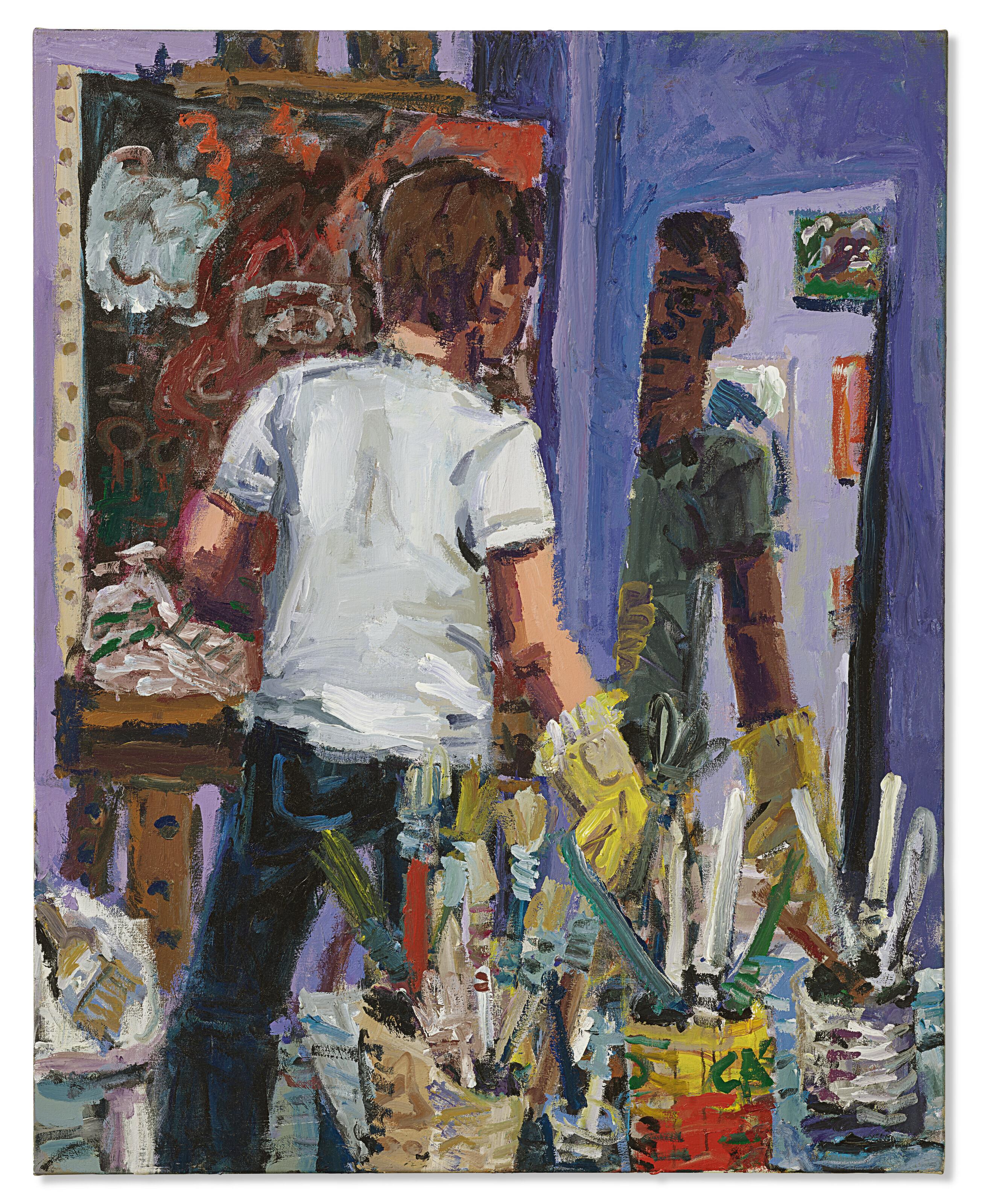 Todd Bienvenu - Self-Portrait with Brushes