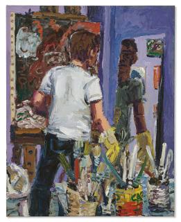 Todd Bienvenu - Self-Portrait with Brushes