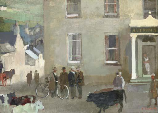 Tom Carr, H.R.H.A., H.R.U.A., A.R.W.S. - Market Scene