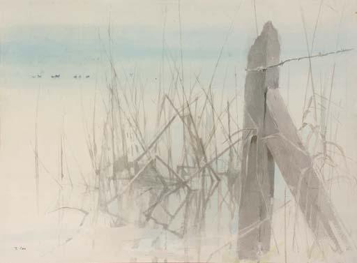 Tom Carr, H.R.H.A., P.R.U.A., A.R.W.S. - At the water\'s edge