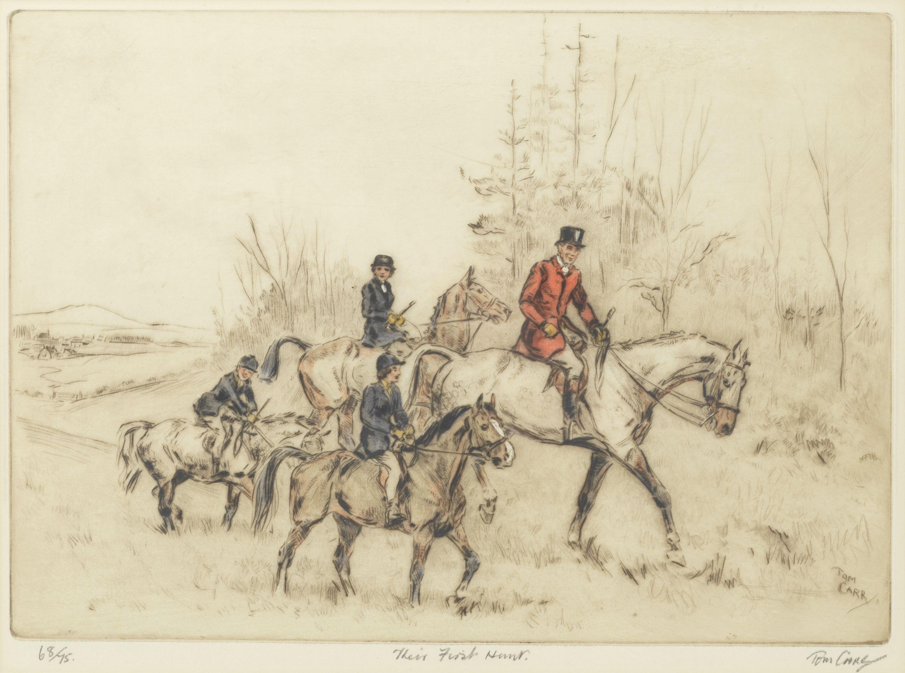 Tom Carr - Four hunting scenes