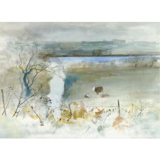 Tom Carr - Lough Neagh Landscape With Cows
