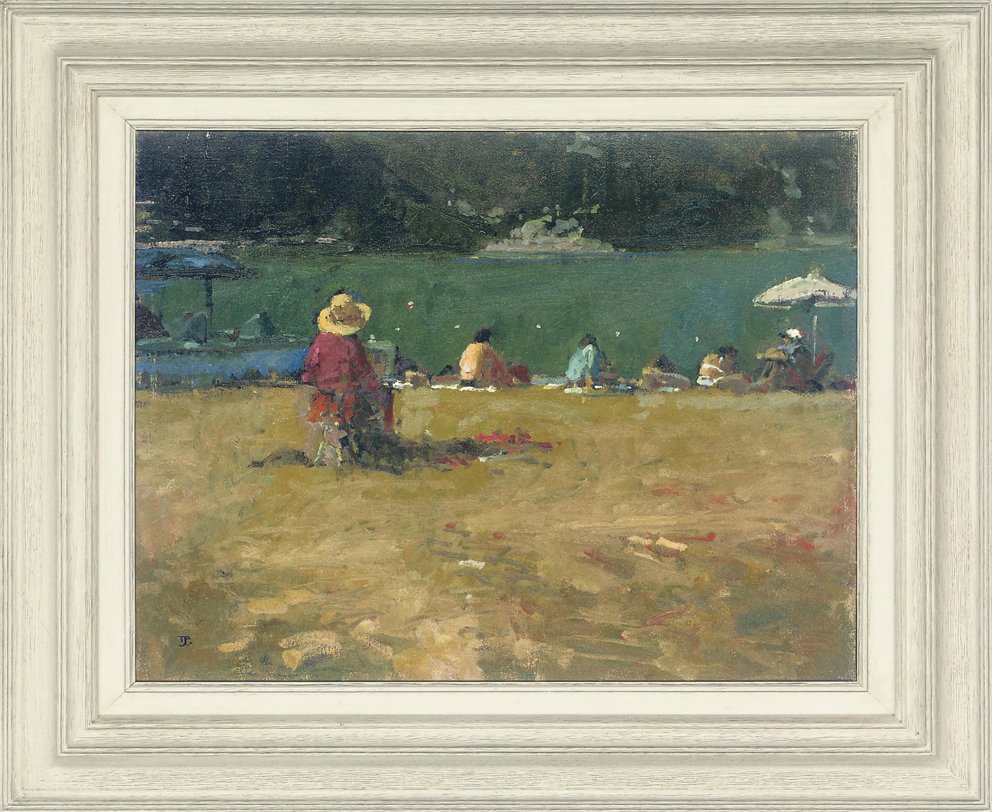 Tom Coates, N.E.A.C., R.P., R.W.S. - Painting on the beach