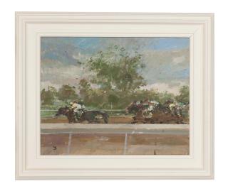 Tom Coates, N.E.A.C., R.P., R.W.S. - The parade; and On the race course