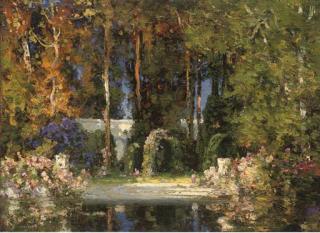 Tom Edwin Mostyn, R.O.I., R.W.A., R.C.A. - The Garden Pool