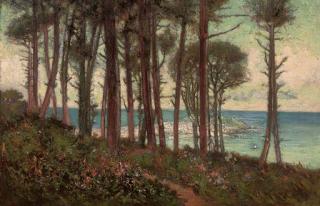 Tom Edwin Mostyn, R.O.I., R.W.A. - St. Ives throught the trees