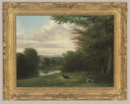 Tom Hold - A herd of deer, early evening