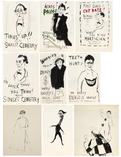 Tom Keogh - Affiches d\'humour noir (i à vii) et Études diverses (viii à ix)