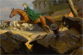 Tom Lovell - Illustration for The Glass Fortress