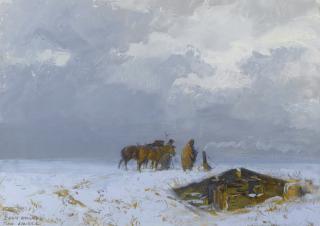 Tom Lovell - Indians In The Snow
