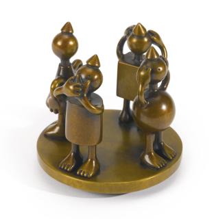 Tom Otterness - Three Evils And Cone Figure