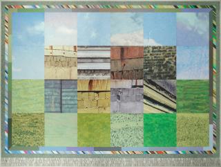 Tom Phillips C.B.E., R.A. - Berlin Wall with German Grass and Skies II