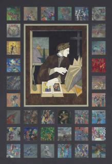Tom Phillips, R.A. - Dante in his Study with Episodes from the Inferno