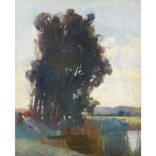 Tom Roberts - Australian On The Banks Of The River At Heidelberg