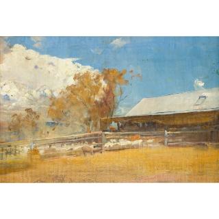 Tom Roberts - Australian shearing Shed, Newstead