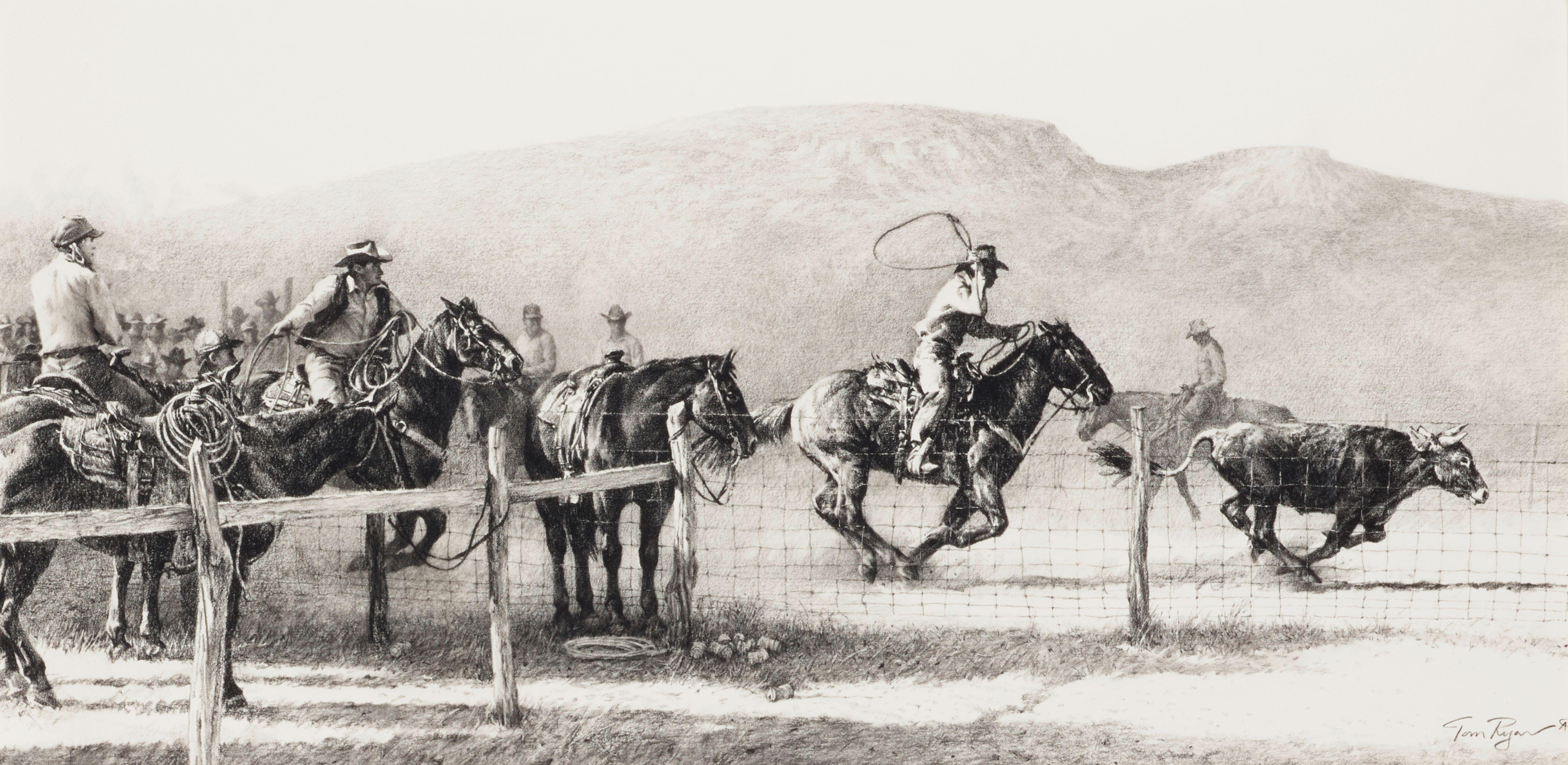 Tom Ryan - West Texas Holidays 16 x 32 in. framed 25 x 41 in.