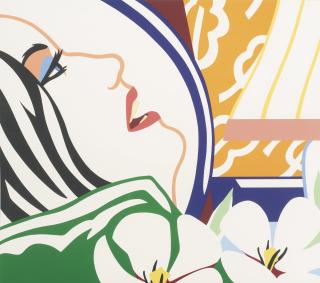 Tom Wesselmann - Bedroom Face With Orange Wallpaper