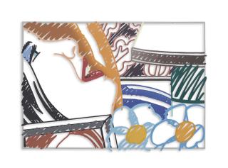 Tom Wesselmann - Bedroom Face With Two Flowers