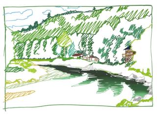 Tom Wesselmann - Cochecton Pool, Delaware River (from Lynda\'s)