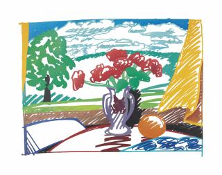 Tom Wesselmann - Country Still Life with Yellow Curtain