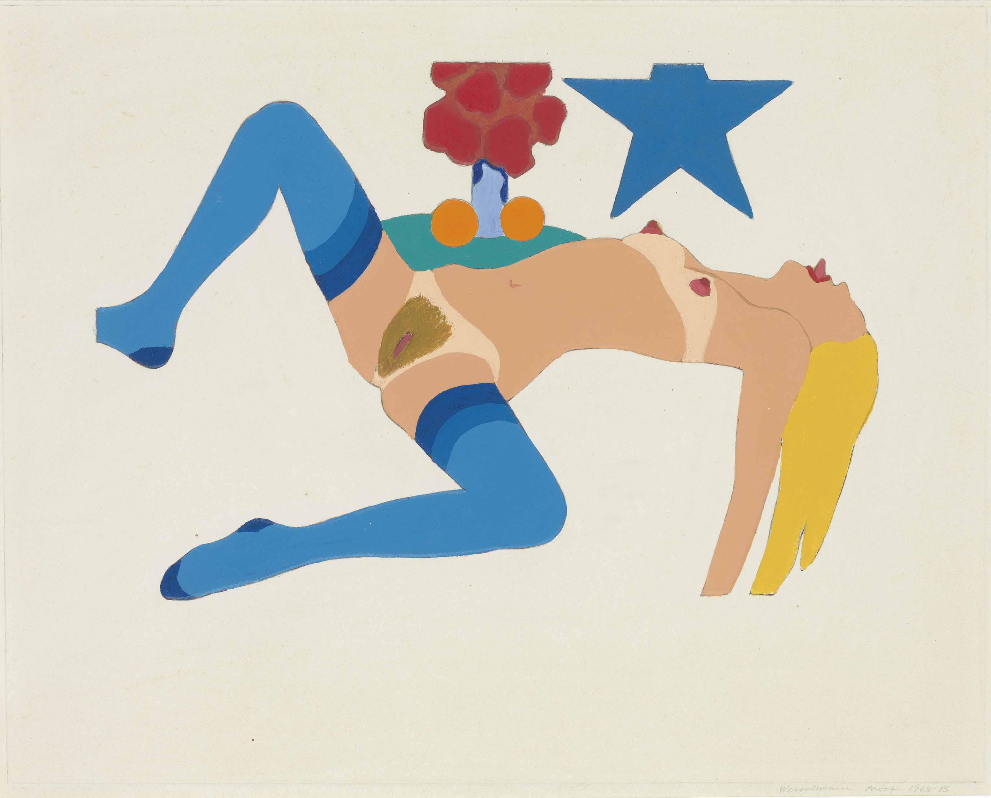 Tom Wesselmann - Embossed Nude #3 (Legs Spread)