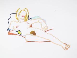 Tom Wesselmann - Monica Lying on Robe and Pillow (Variation #4)