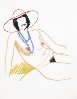 Tom Wesselmann - Monica Sitting with Hat and Beads