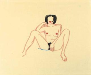 Tom Wesselmann - Monica sitting with legs spread