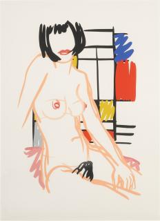 Tom Wesselmann - Monica Sitting With Mondrian