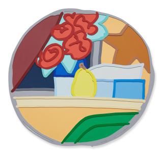 Tom Wesselmann - Nighttime Still Life with Four Roses and Pear