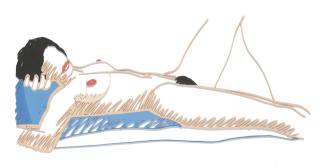 Tom Wesselmann - Steel Drawing Edition/Monica Lying On Her Side