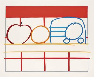 Tom Wesselmann - Still Life with Apple, Orange