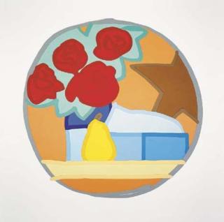 Tom Wesselmann - Still Life with Four Roses and Pear