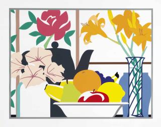 Tom Wesselmann - Still Life with Petunias, Lilies and Fruit