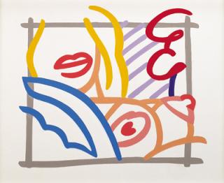Tom Wesselmann - Study for Bedroom Blonde with Lavender Wallpaper