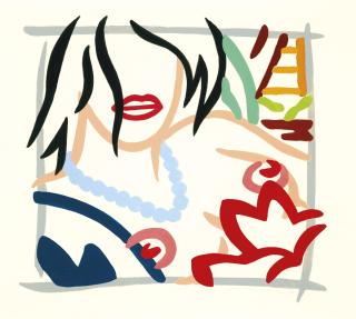 Tom Wesselmann - Study For Bedroom Blonde With Necklace (Brunette)