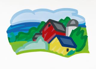 Tom Wesselmann - Study for House and Barn in the Distance.