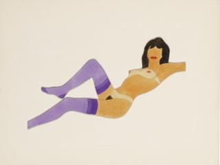 Tom Wesselmann - Study For Reclining Stockinged Nude