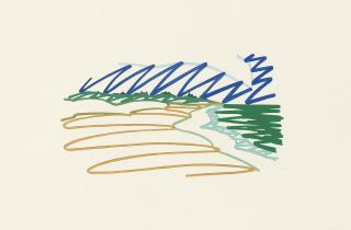 Tom Wesselmann - Study for Seascape (Long Beach) (With Sky and Clouds)