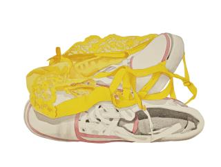 Tom Wesselmann - Study For Sneakers And Yellow Bra, 1981