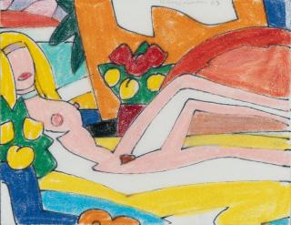 Tom Wesselmann - Study for Sunset Nude (Big Red Pillow)