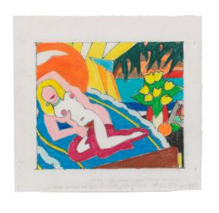 Tom Wesselmann - Study for Sunset Nude (Knees Up)