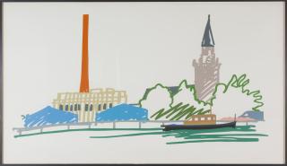 Tom Wesselmann - Thames Scene with Power Station, 1990