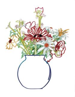Tom Wesselmann - Wildflower Bouquet (Round Plain Vase)